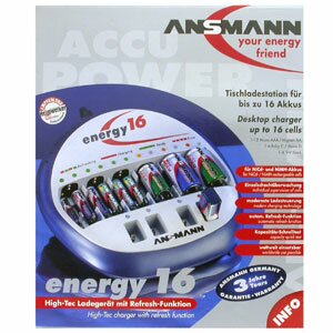 ANSMANN ENERGY 16, Автоматическое зарядное устройство, тип АА, ААА, C, D, 9V (зарядка 1 - 5 часов)